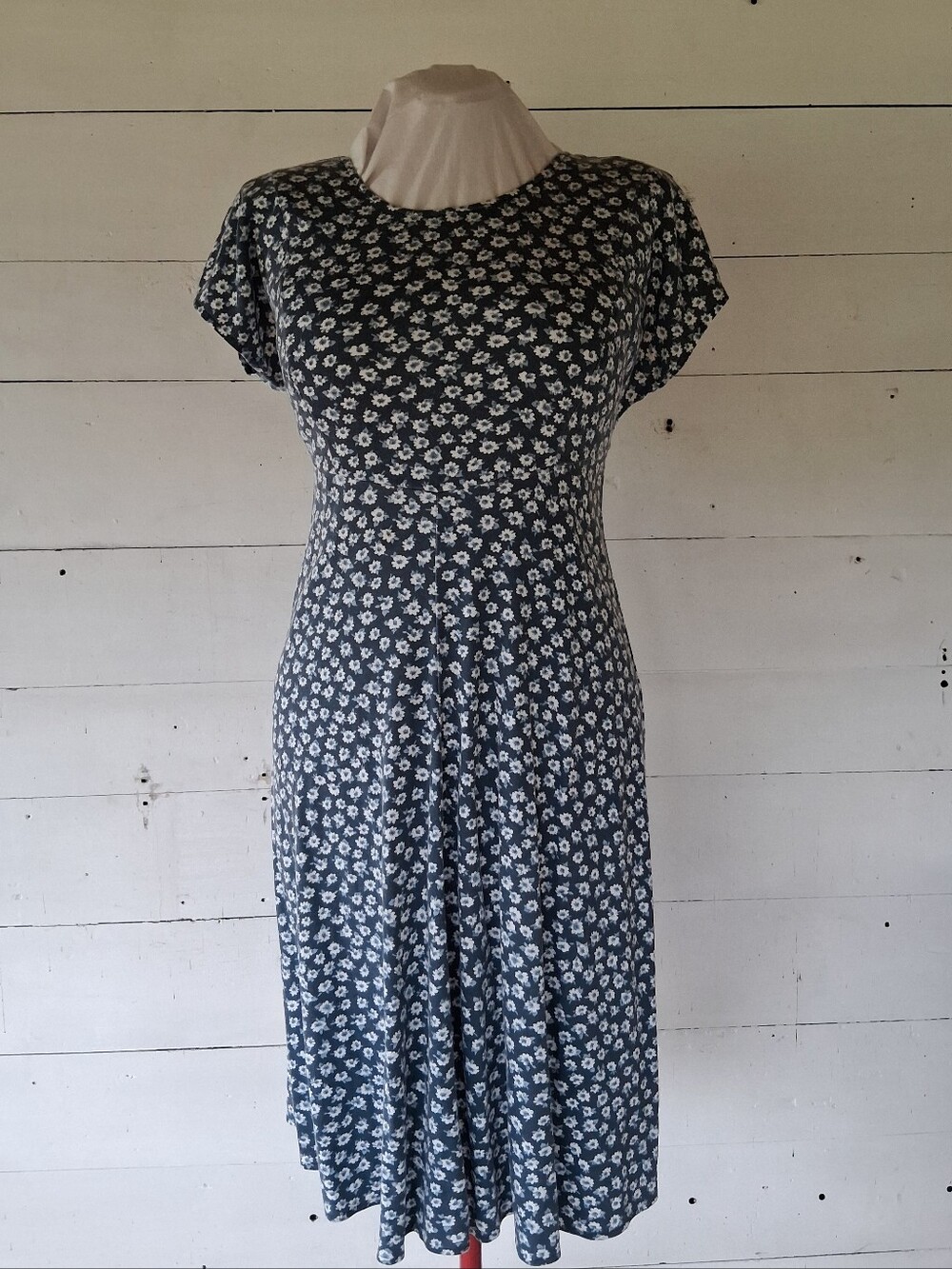 Vintage Dress 90s Cottagecore Navy Floral Ms. Conduct California Petite